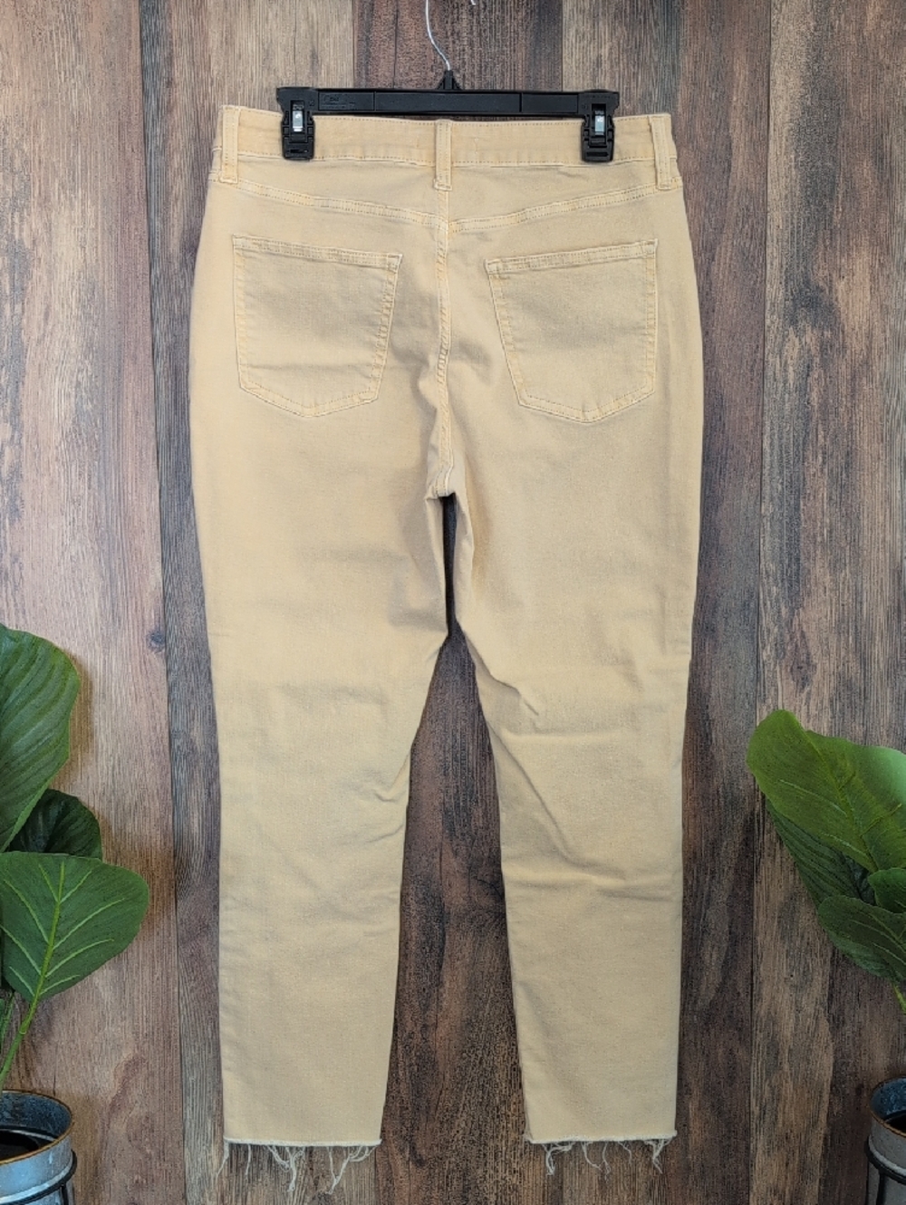 LC Lauren Conrad Fray Hem Cropped Skinny Ankle Jeans 12 F299